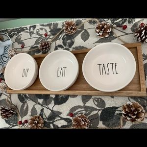 4 piece Dip Eat Taste Rae Dunn set